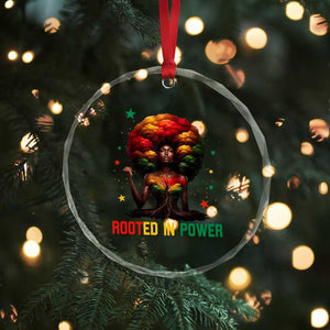 Melanin Queen Rooted In Power Crystal Glass Ornament African American Afro Tree Of Life TS12 Print Your Wear
