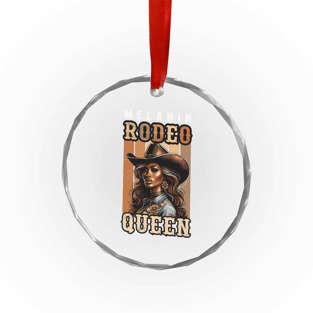 Melanin Rodeo Queen Crystal Glass Ornament African American Melanin Black Cowgirl TS11 Print Your Wear