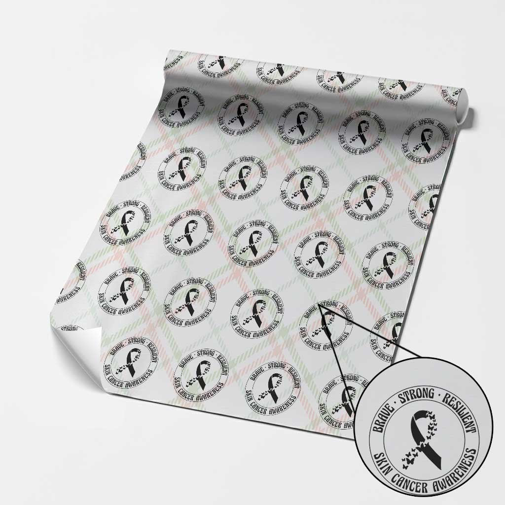 Melanoma Awareness Wrapping Paper Roll Brave Strong Resilient Warrior TS12 Christmas Plaid Print Your Wear