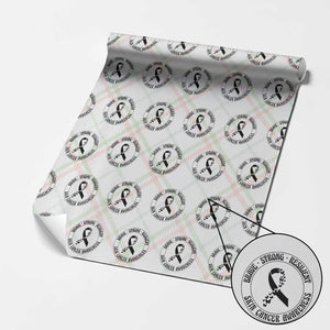 Melanoma Awareness Wrapping Paper Roll Brave Strong Resilient Warrior TS12 Christmas Plaid Print Your Wear