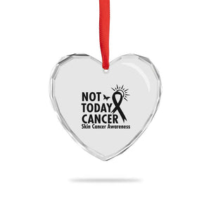 Melanoma Awareness Skin Cancer Warrior Heart Crystal Glass Ornament Not Today Cancer TS12 Print Your Wear