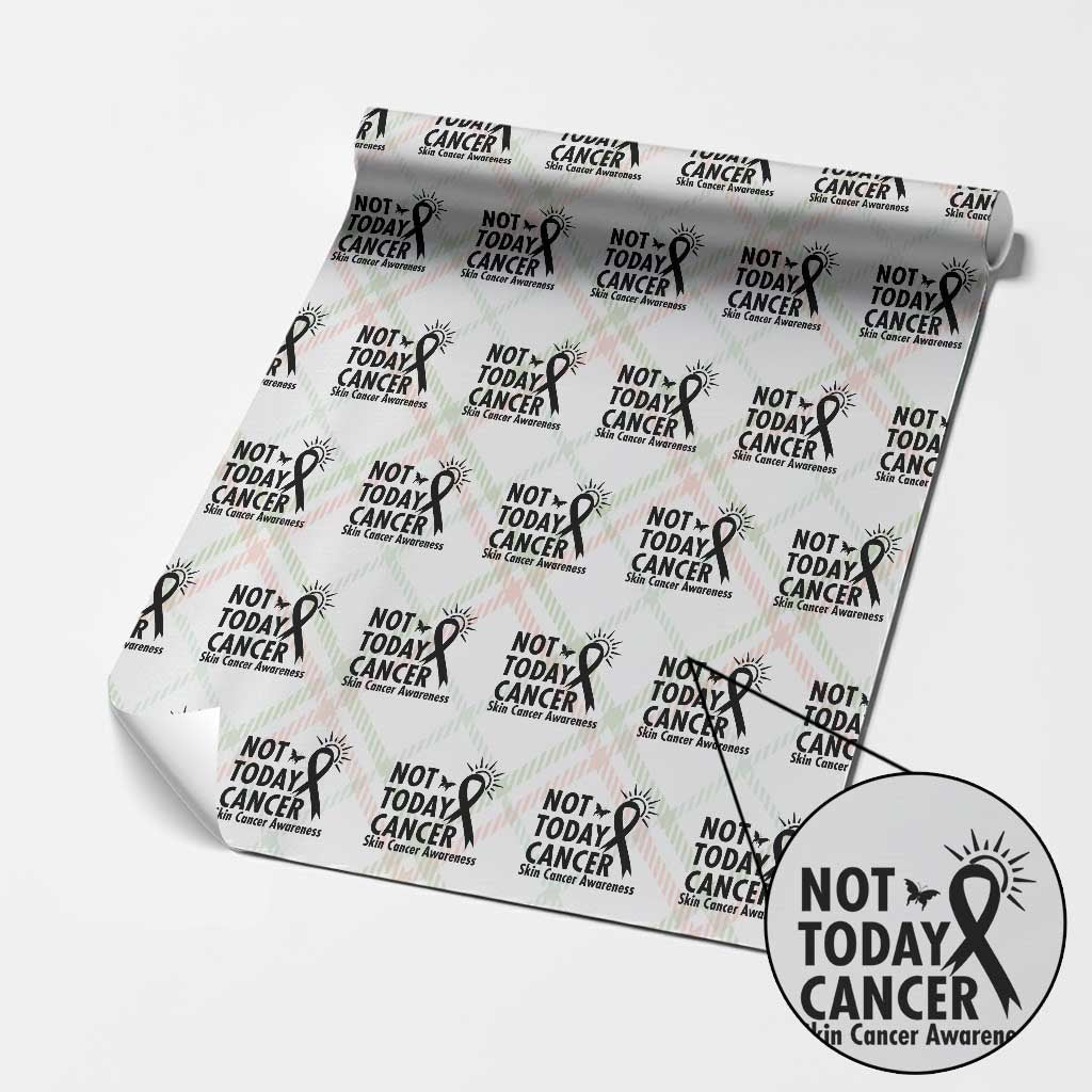 Melanoma Awareness Skin Cancer Warrior Wrapping Paper Roll Not Today Cancer TS12 Christmas Plaid Print Your Wear