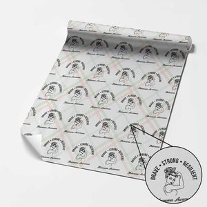 Melanoma Awareness Strong Woman Wrapping Paper Roll Brave Strong Resilient Warrior TS12 Christmas Plaid Print Your Wear