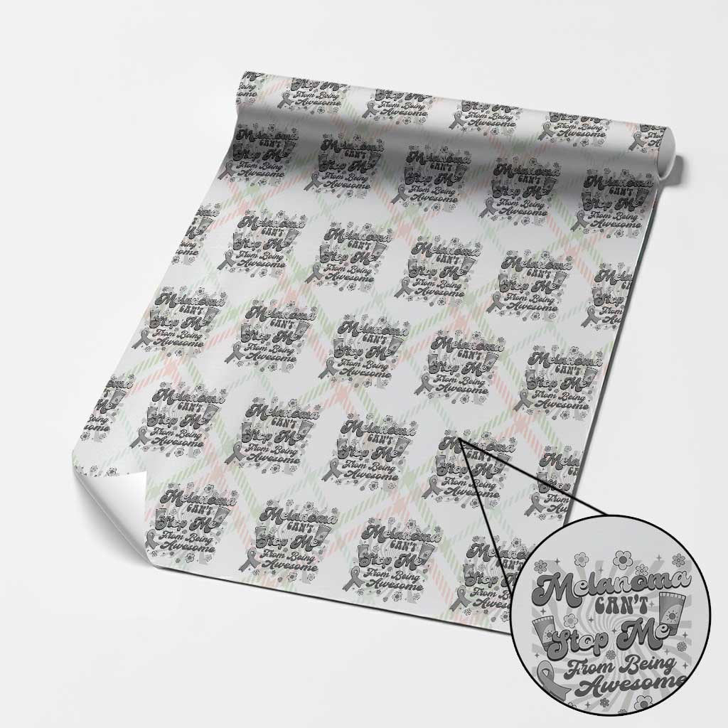 Melanoma Awareness Support Squad Wrapping Paper Roll Melanoma Can't Stop Me TS12 Christmas Plaid Print Your Wear