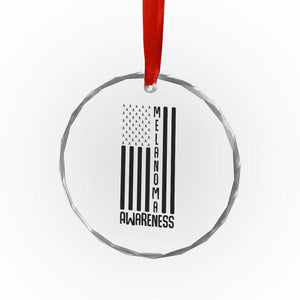 Melanoma Awareness USA Flag Crystal Glass Ornament Patriotic Cancer Warrior TS12 Print Your Wear
