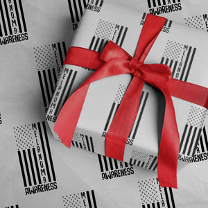 Melanoma Awareness USA Flag Wrapping Paper Roll Patriotic Cancer Warrior TS12 White Print Your Wear