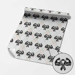 Melanoma Awareness Warrior Wrapping Paper Roll Never Give Up TS12 Christmas Plaid Print Your Wear