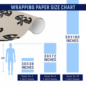 Melanoma Awareness Warrior Wrapping Paper Roll Never Give Up TS12 Print Your Wear