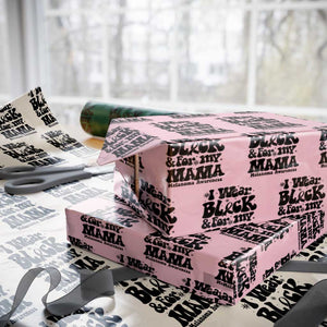 Melanoma Family Support Wrapping Paper Roll I Wear Black For My Mama TS12 Light Pink Print Your Wear