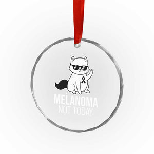 Melanoma Fighter Cat Crystal Glass Ornament Not Today Skin Cancer Awareness TS12 Print Your Wear