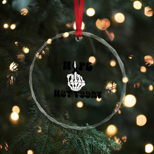 Melanoma Fighter Gift Crystal Glass Ornament Funny Skeleton Nope Not Today TS12 Print Your Wear