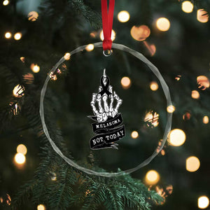 Melanoma Fighter Not Today Crystal Glass Ornament Skin Cancer Awareness Gift TS12 Print Your Wear
