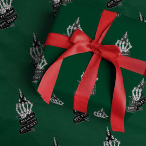 Melanoma Fighter Not Today Wrapping Paper Roll Skin Cancer Awareness Gift TS12 Green Print Your Wear