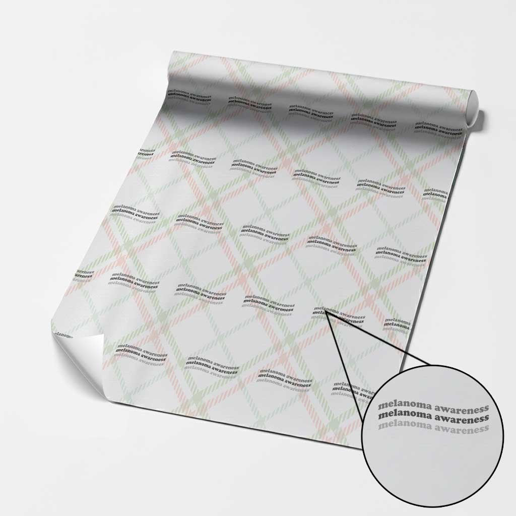 Melanoma Groovy Wavy Typography Wrapping Paper Roll Skin Cancer Warrior Gift TS12 Christmas Plaid Print Your Wear