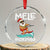Mele Kalikimaka Crystal Glass Ornament Santa Water Skiing Summer Beach Hawaiian Christmas In July TS10 Transparent Glass 3'' Circle Print Your Wear