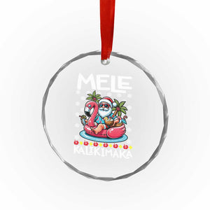 Mele Kalikimaka Hawaiian Christmas In July Hawaii Santa Crystal Glass Ornament Palm Tree Beach Tropical Xmas Gift Family Holiday TS10 Print Your Wear