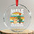 Mele Kalikimaka Hawaiian Crystal Glass Ornament Beach Hawaii Xmas In July Tropical TS10 Transparent Glass 3'' Circle Print Your Wear