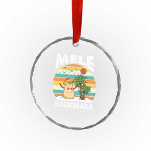 Mele Kalikimaka Hawaiian Crystal Glass Ornament Beach Hawaii Xmas In July Tropical TS10 Print Your Wear