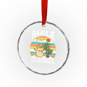 Mele Kalikimaka Hawaiian Crystal Glass Ornament Beach Hawaii Xmas In July Tropical TS10 Print Your Wear