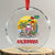 Mele Kalikimaka Hawaiian Crystal Glass Ornament Hawaii Santa Xmas Family Beach Vacation TS10 Transparent Glass 3'' Circle Print Your Wear