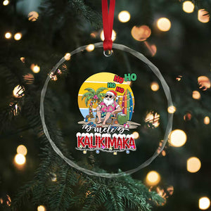 Mele Kalikimaka Hawaiian Crystal Glass Ornament Hawaii Santa Xmas Family Beach Vacation TS10 Print Your Wear