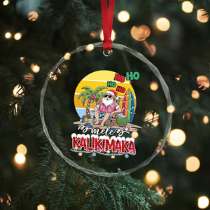 Mele Kalikimaka Hawaiian Crystal Glass Ornament Hawaii Santa Xmas Family Beach Vacation TS10 Print Your Wear