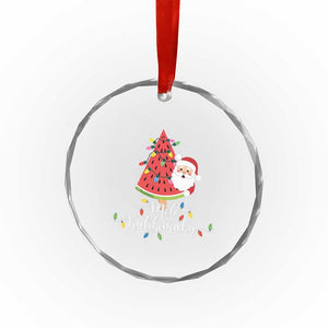 Mele Kalikimaka Hawaiian Xmas In July Hawaii Santa Crystal Glass Ornament Watermelon Summer Tree Tropical Gift Family Holiday TS10 Print Your Wear