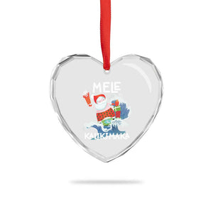 Mele Kalikimaka Heart Crystal Glass Ornament Surfing Cute Santa Hawaiian Christmas TS09 Print Your Wear