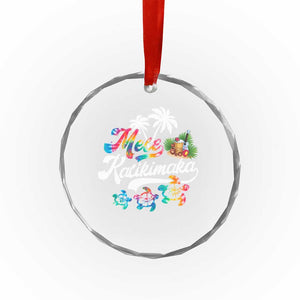 Mele Kalikimaka Tie Dye Xmas Turtle Crystal Glass Ornament TS09 Print Your Wear
