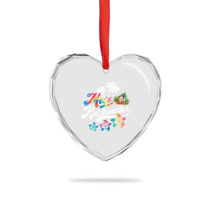 Mele Kalikimaka Tie Dye Xmas Turtle Heart Crystal Glass Ornament TS09 Print Your Wear