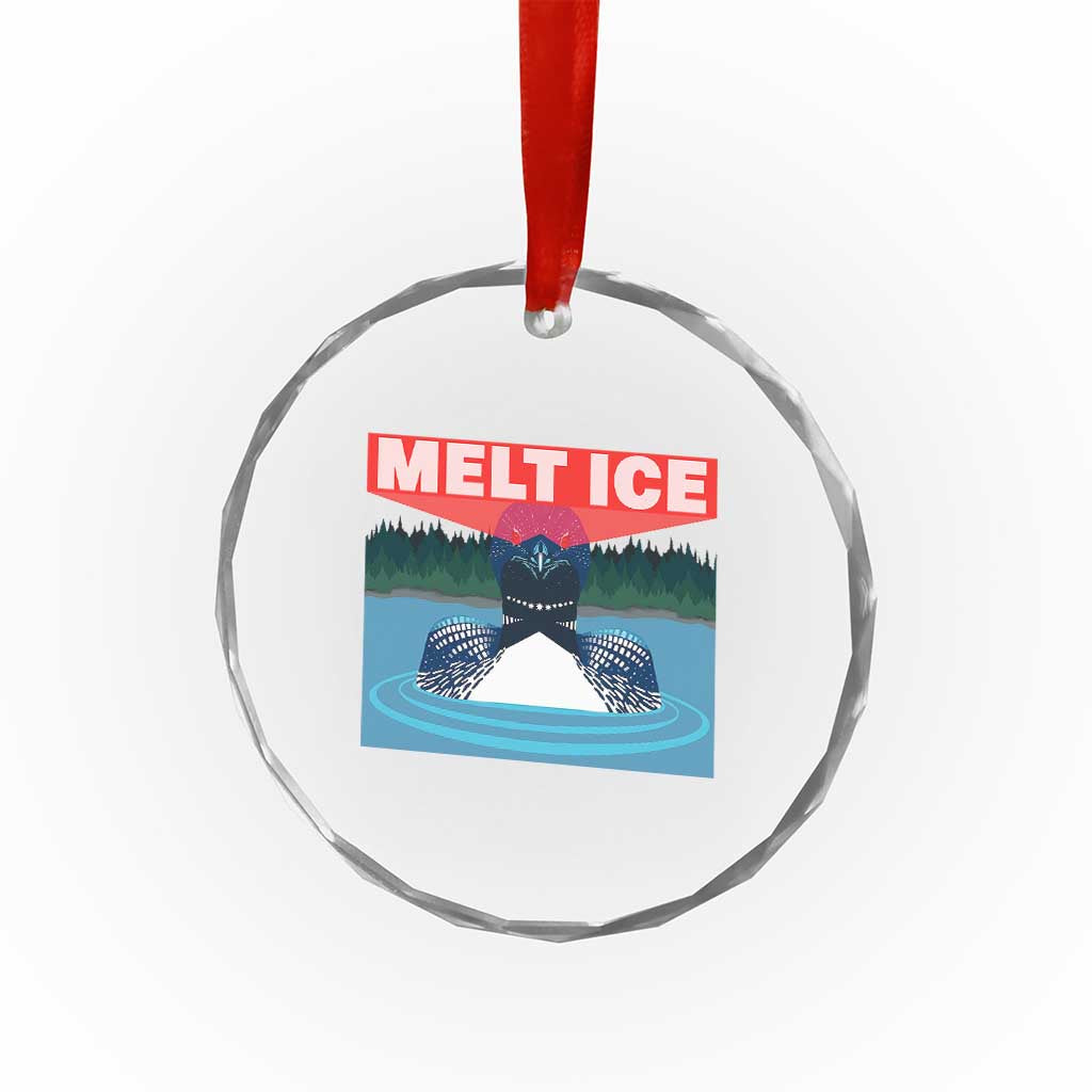 Melt Ice Red Eye Laser Loon Crystal Glass Ornament Political Resistance Minnesota Protest TS02 Print Your Wear