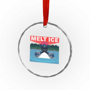 Melt Ice Red Eye Laser Loon Crystal Glass Ornament Political Resistance Minnesota Protest TS02 Print Your Wear