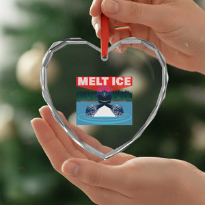 Melt Ice Red Eye Laser Loon Heart Crystal Glass Ornament Political Resistance Minnesota Protest TS02 Print Your Wear