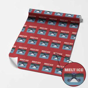 Melt Ice Red Eye Laser Loon Wrapping Paper Roll Political Resistance Minnesota Protest TS02 Red Print Your Wear