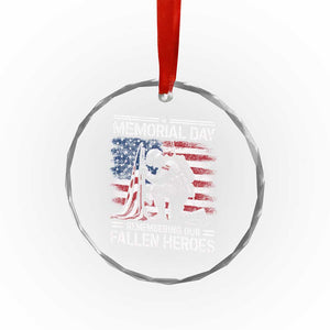 Memorial Day Crystal Glass Ornament Remembering Our Fallen Heroes Veteran Day American Flag TS11 Print Your Wear