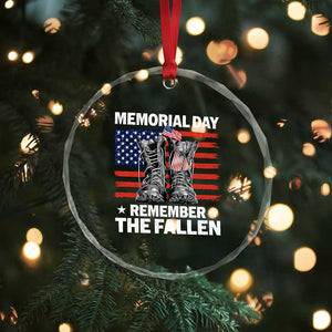 Memorial Day Remember The Fallen Crystal Glass Ornament Veteran Military Vintage USA Flag TS10 Print Your Wear