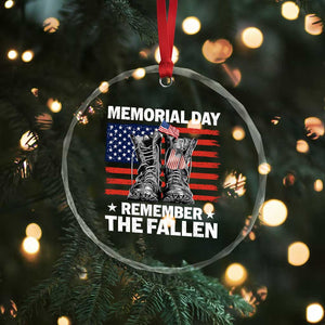 Memorial Day Remember The Fallen Crystal Glass Ornament Veteran Military Vintage USA Flag TS10 Print Your Wear