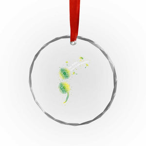 Mental Health Awarenes Crystal Glass Ornament Semicolon Dandelion You Matter TS14 Print Your Wear