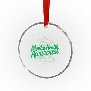 Mental Health Matters Awareness Crystal Glass Ornament Support Squad Green Ribbon TS14 Print Your Wear