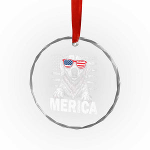 Merica Golden Retriever Crystal Glass Ornament Patriotic Dog US Flag 4th Of July TS02 Print Your Wear