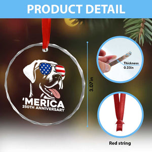 Merica Labrador Retriever Lover Crystal Glass Ornament 250th Anniversary Gift TS12 Print Your Wear