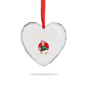 Merlin the Duck Honk Tour Mexico Retro Band Parody Heart Crystal Glass Ornament Mexican Pride Soccer Locer Football Fans