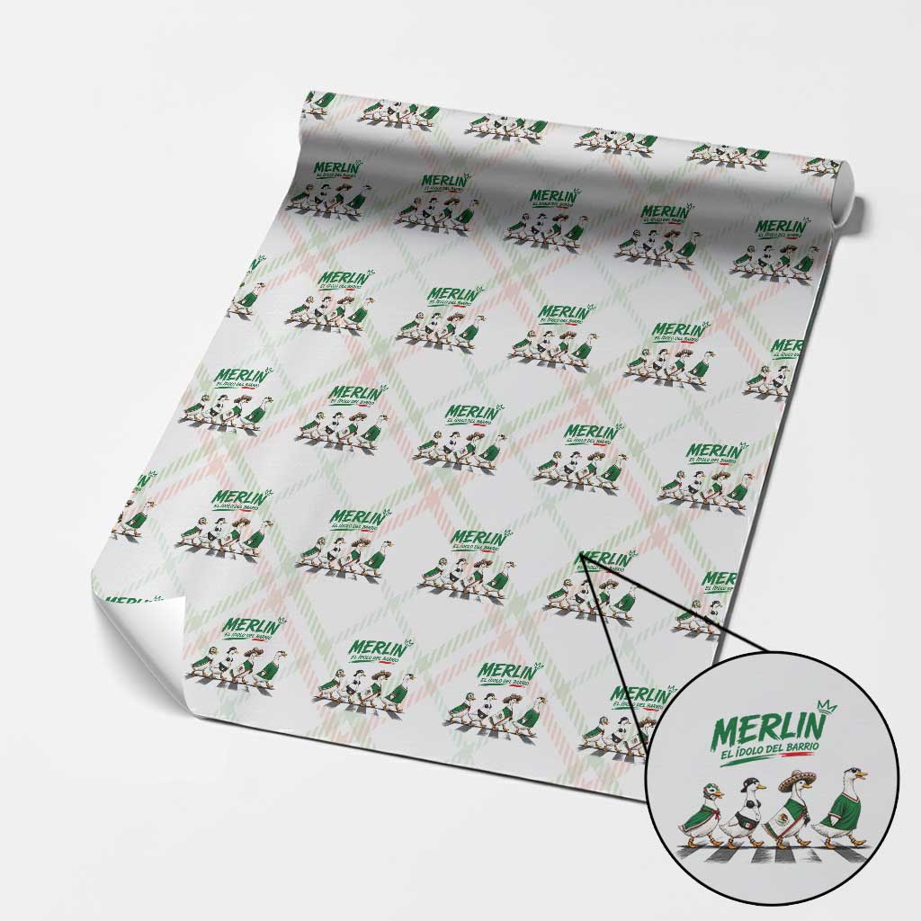 Merlin the Ducks Crosswalk Walk Parody Wrapping Paper Roll El Idolo Del Barrio Mexico Duck Soccer Football Fans