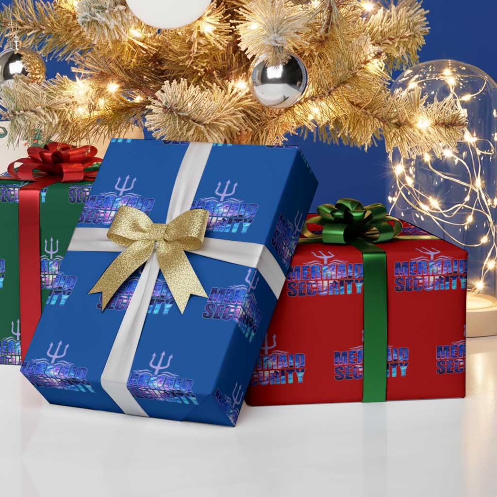 Mermaid Security Wrapping Paper Roll Funny Mermaid Family Squad TS10 Print Your Wear