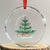Merry and Bright Xmas Sleigh Crystal Glass Ornament TS10 Transparent Glass 3'' Circle Print Your Wear