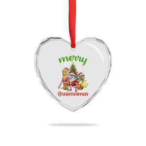 Merry Brainrotmas Heart Crystal Glass Ornament Funny Italian Brainrot Meme Christmas TS12 Print Your Wear