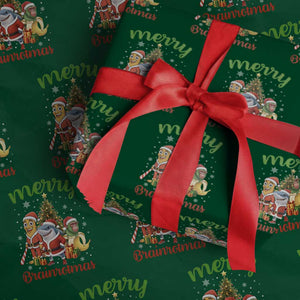 Merry Brainrotmas Wrapping Paper Roll Funny Italian Brainrot Meme Christmas TS12 Green Print Your Wear