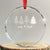 Merry & Bright Xmas Trees Crystal Glass Ornament Holiday Winter Gift TS10 Transparent Glass 3'' Circle Print Your Wear