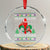Merry Cajun Louisiana Xmas Santa Saint Symbol Crawfish Crystal Glass Ornament TS11 Transparent Glass 3'' Circle Print Your Wear