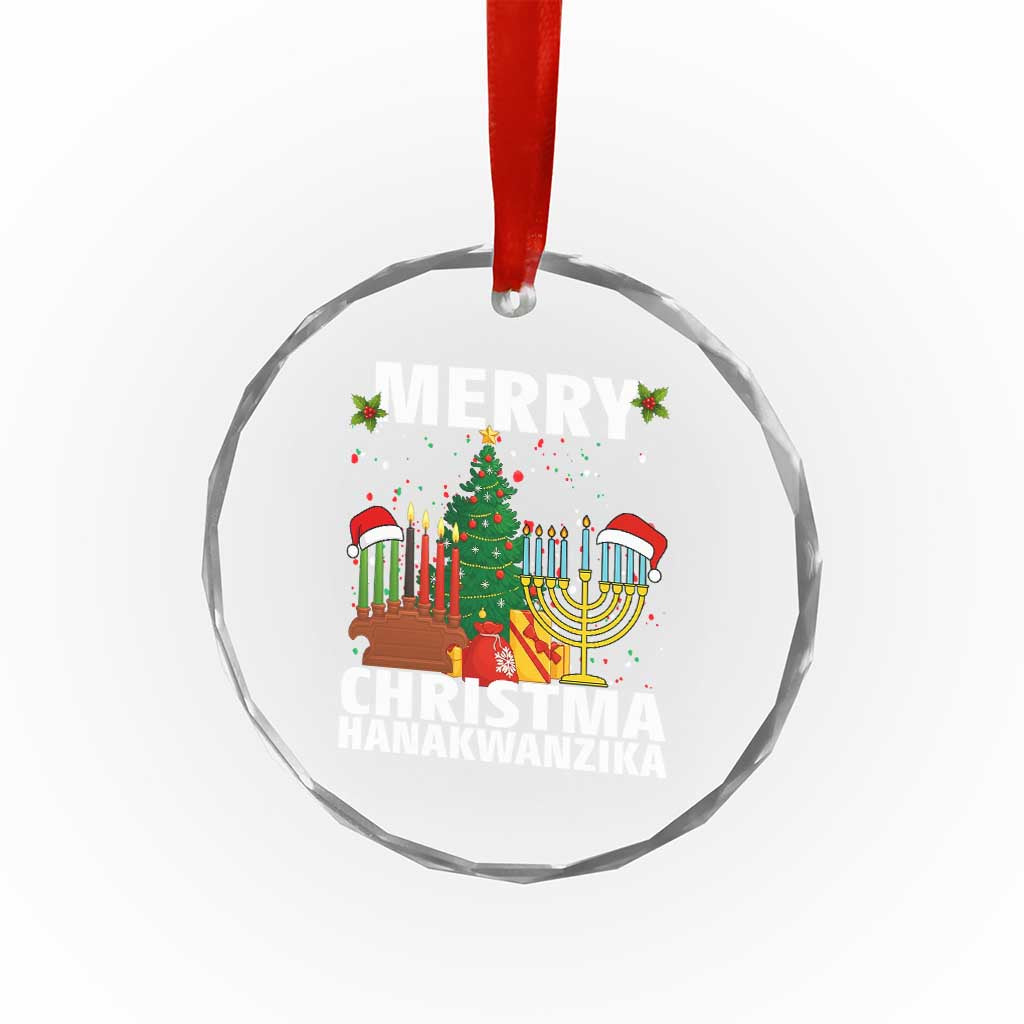 Merry Christmahanakwanzika Crystal Glass Ornament Christmas Hanukkah Kwanzaa Celebration Gift TS12 Print Your Wear